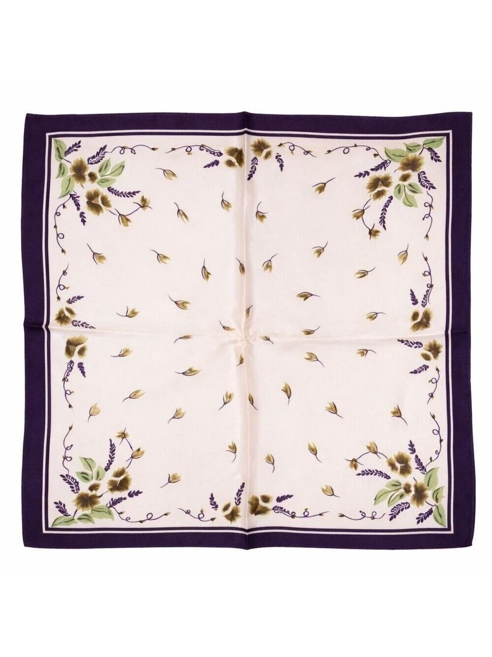 Blush Pink & Eggplant Purple Floral Satin Scarf 20x20 Hair Tie Neck Wrap